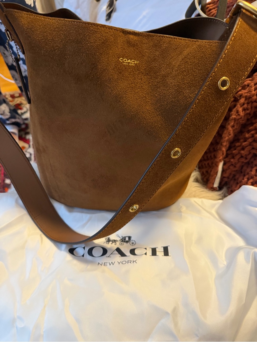Coach Bleeker Suede Bucket Bag